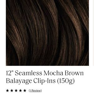 Luxy Hair 12" Seamless Mocha Brown Balayage Clip-Ins